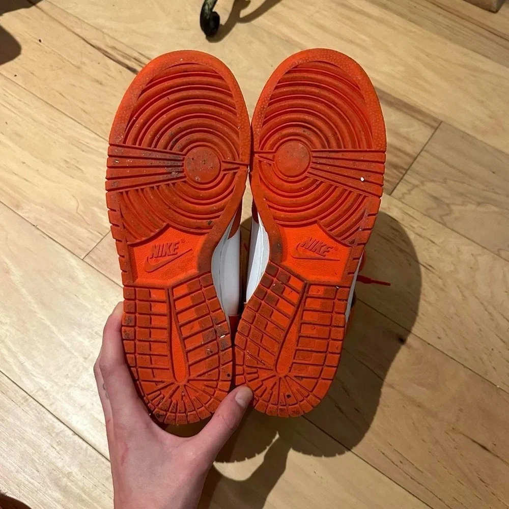 Nike Dunk High Syracuse-2021 Vibrant Orange and White Sneakers